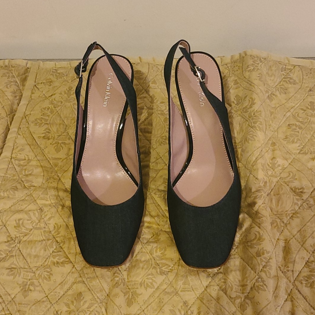 Denim Slingbacks